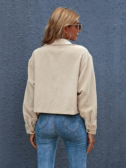 Corduroy Shirt Jacket Button Down Overshirt
