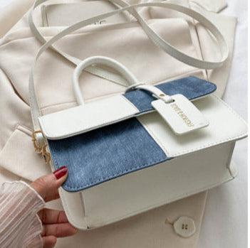 Trendy Stitching Shoulder Bag Portable