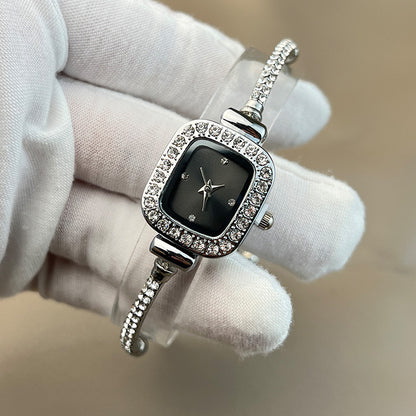 Diamond Square Watch Elegant Wristwatch