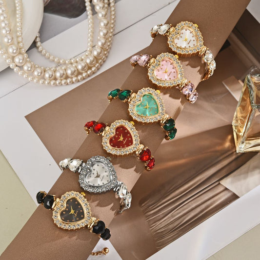 Heart-Shaped Quartz Watch Exquisite Cute Casual