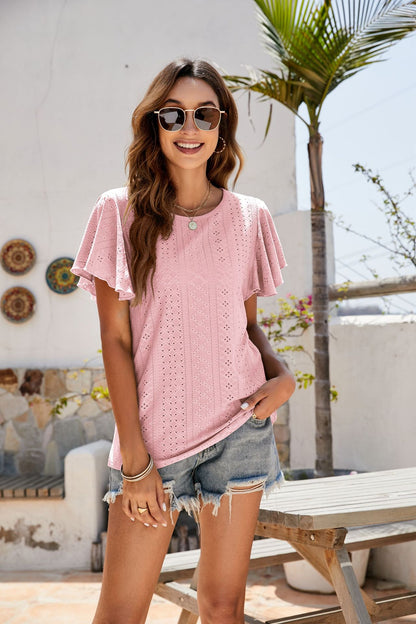 Tunic Ruffle Sleeve Casual Top
