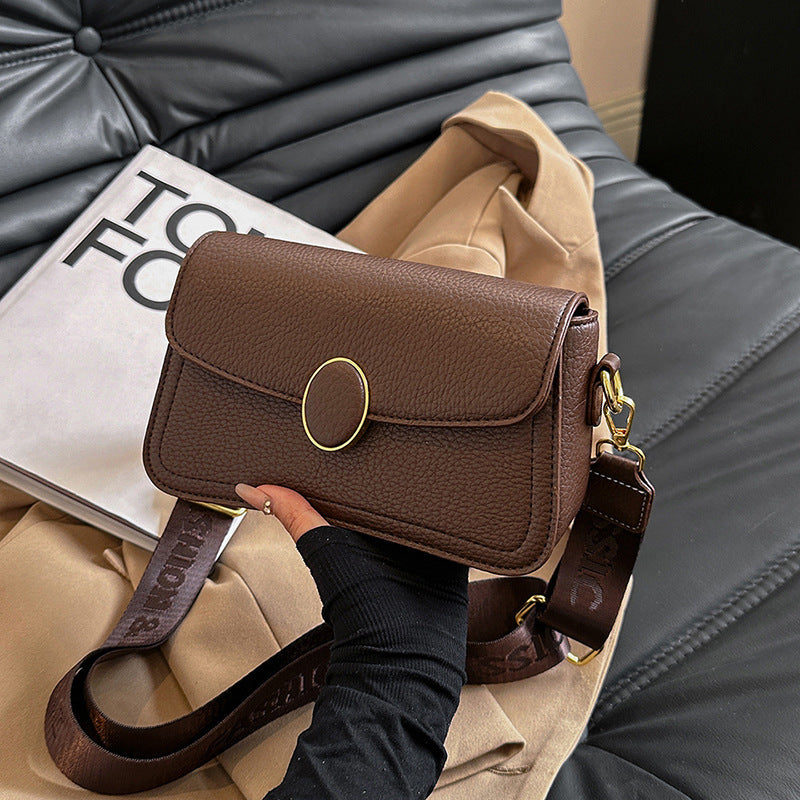 Small Square Shoulder Bag All-Match Wide Strap