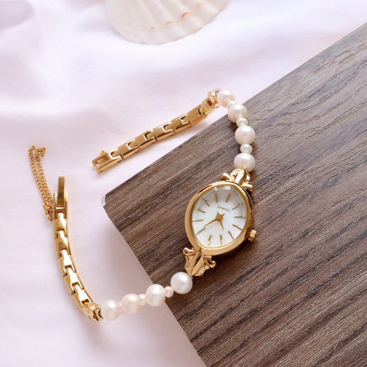 Pearl Mother-of-Pearl Bracelet Watch Elegant Niche Jewelry Timepiece