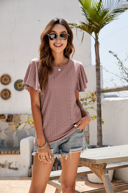 Tunic Ruffle Sleeve Casual Top