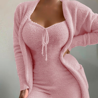Plush Loungewear Casual 2-Piece Set