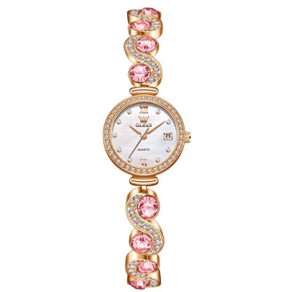 High-Grade Fritillary Face Quartz Watch Elegant Luxury
