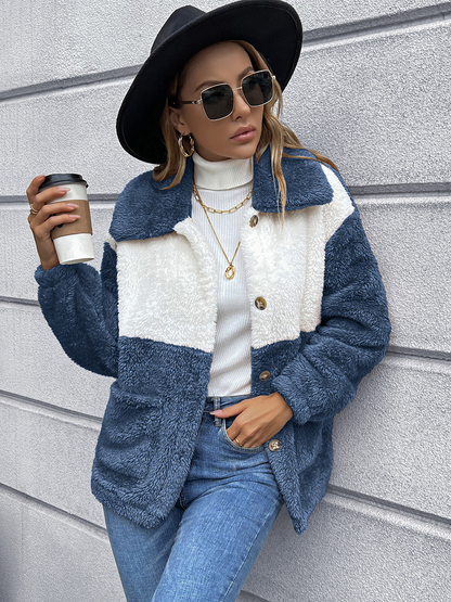 European And American Double Sided Plush Short Jacket