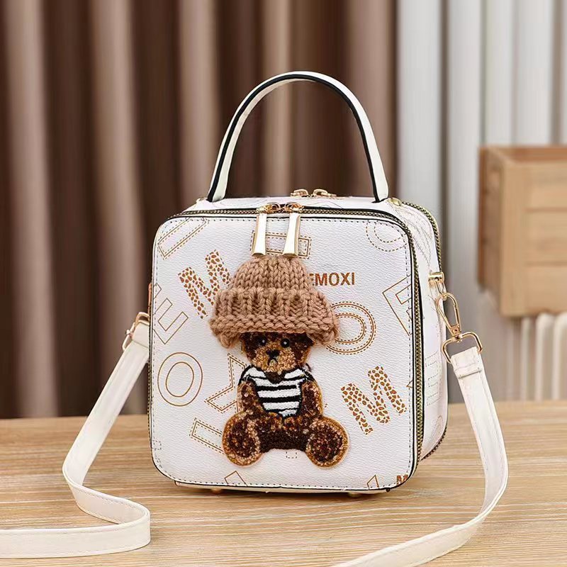 Fashion Bear Box Bag Portable Shoulder