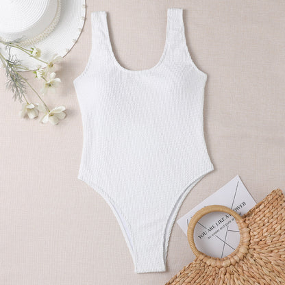 One-Piece Swimsuit Conservative Double Shoulder Strap Swimwear