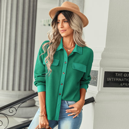 Waffle Knit Long Sleeve Shirt