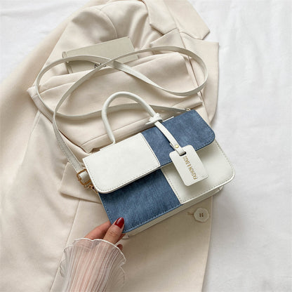 Trendy Stitching Shoulder Bag Portable