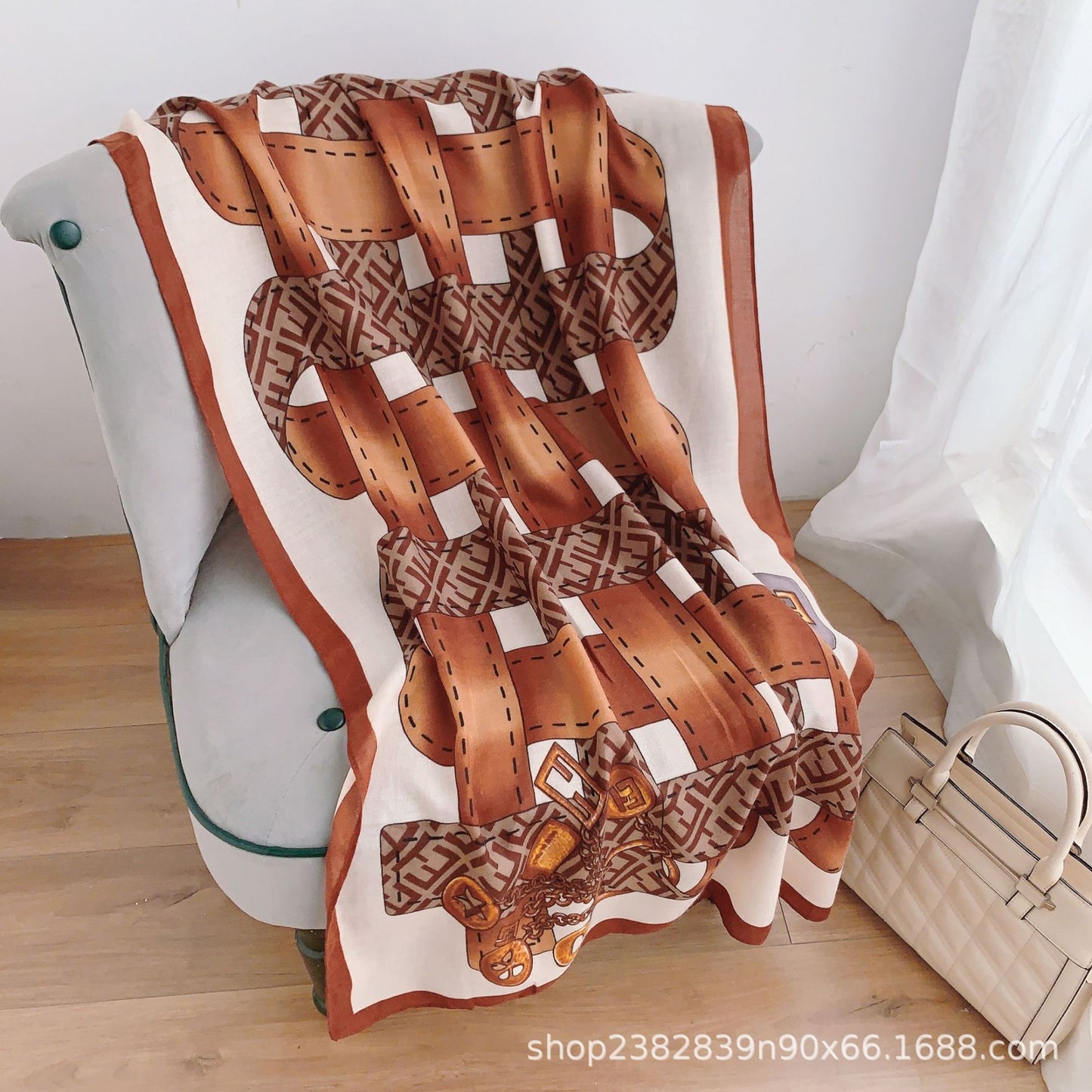 Printed Cotton And Linen Scarf