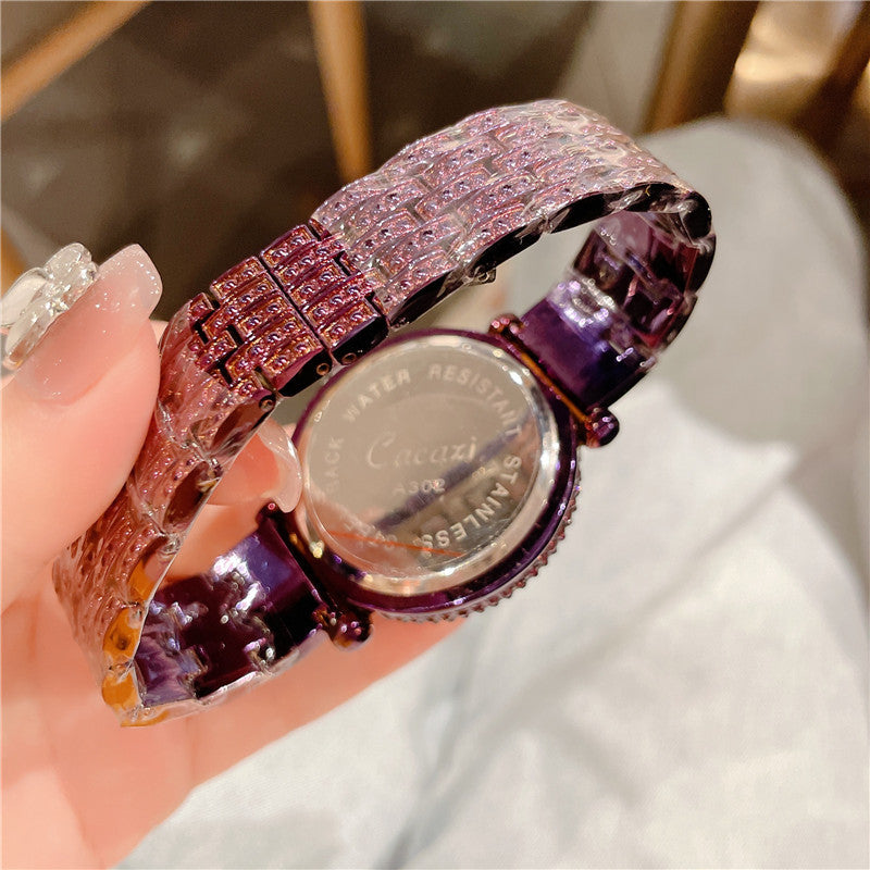 Diamond Waterproof Rotation Watch Luxury Quartz Wristwatch