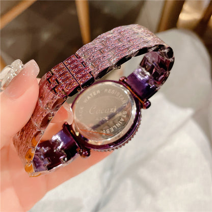 Diamond Waterproof Rotation Watch Luxury Quartz Wristwatch