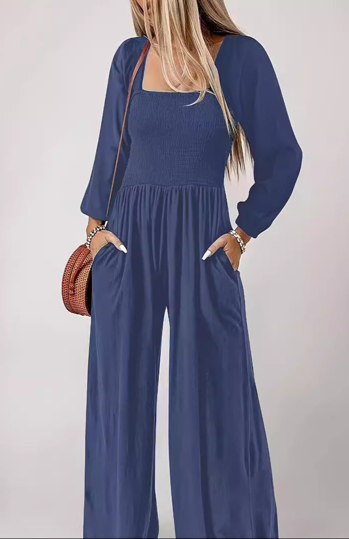 Wide-Leg Trousers Simple Style Pants