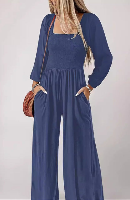 Wide-Leg Trousers Simple Style Pants