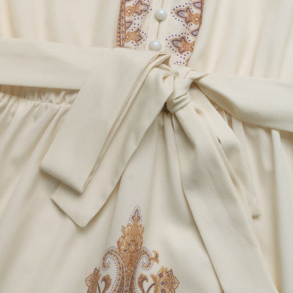 Retro V-Neck Dress Vintage
