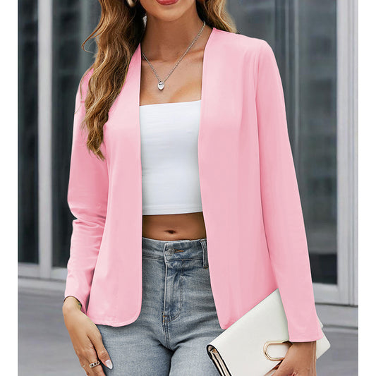 Plus Size Casual Blazer Open Front Long Sleeve Work Office Cardigan Jackets