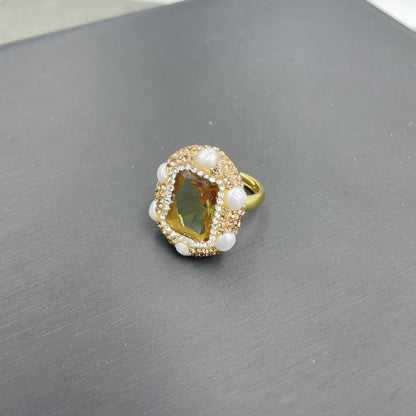 Electroplated Rhinestone Copper Ring – Original Sparkle