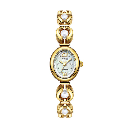 Emerald Bracelet Watch High-Grade Luxury Shell Pearl Timepiece