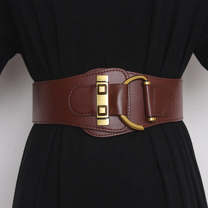 Elastic Leather Waist Belt