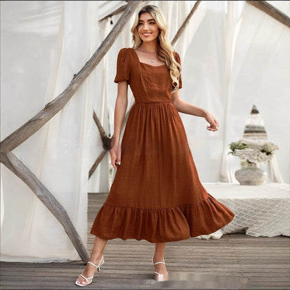 Patchwork Dress – Round Neck