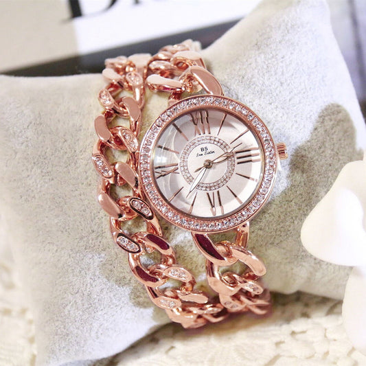 Bracelet Watch with Chain Decoration
