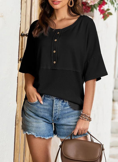 Waffle Knit Top