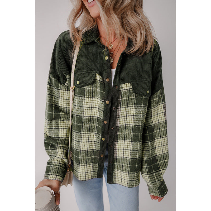 Color Contrast Patchwork Jacket Unique Special-Interest Outerwear