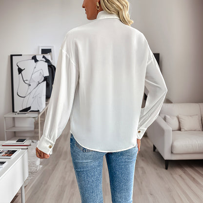 Trendy Sequined Long-sleeved Women's Fashion Shirt