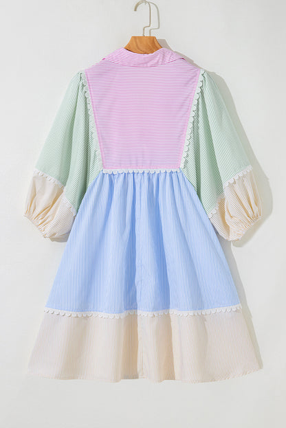 V-Neck Knee-Length Dress Stylish Summer