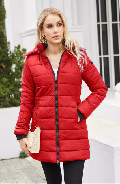 Waterproof Cotton-Padded Jacket Long Sleeve Warm Outerwear