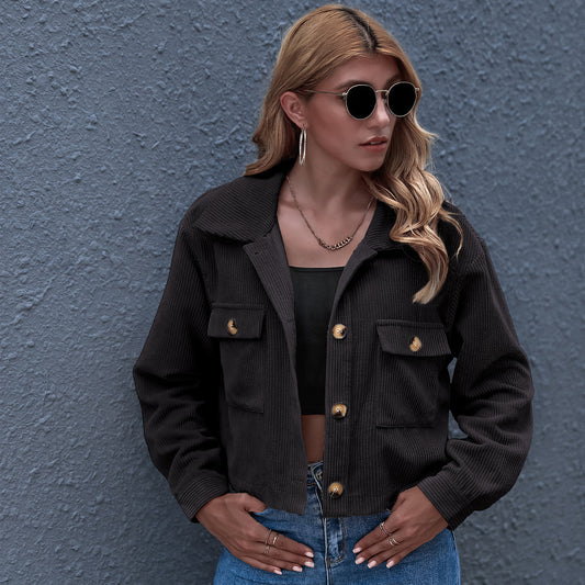 Corduroy Shirt Jacket Button Down Overshirt